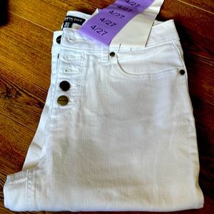 Kenneth Cole cut off ankle length skinny jeans